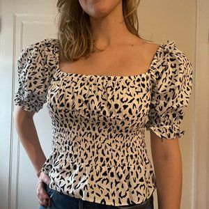 Topshop Blouse | Animal Print Blouse Size 8